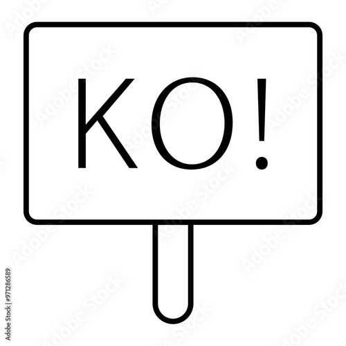 knockout outline icon