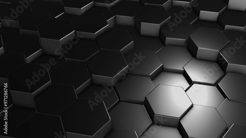 Abstract 3D background featuring a pattern of hexagons, Geometric hexagon pattern with a 3D abstract design, background