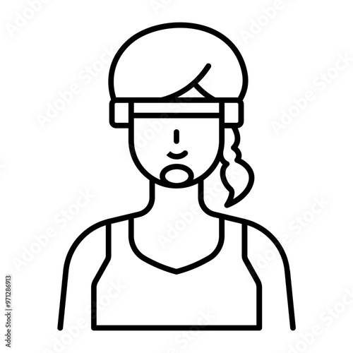 female wrestler outline icon