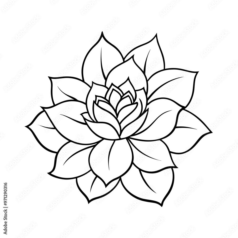 Elegant Camellia Silhouette Vector Illustration for Designers