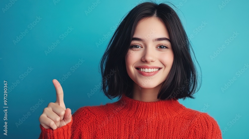 The Joyful Woman with Gesture The Joyful Woman with Gesture