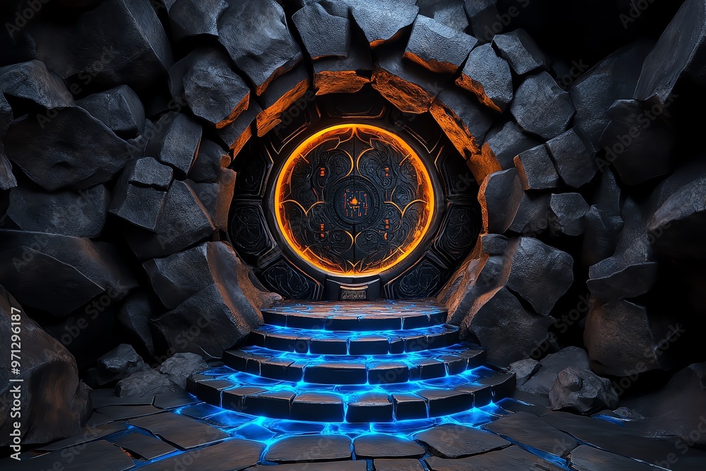 A ruined dungeon library, filled with ancient scrolls and forbidden ...