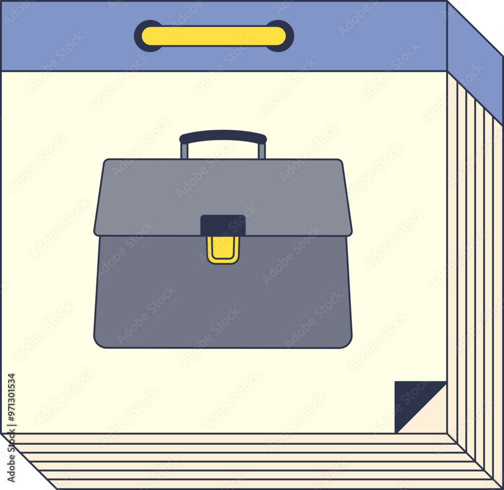 A calendar page with a briefcase icon, symbolizing work appointments or job experience scheduling. A calendar page with a briefcase icon, symbolizing work appointments or job experience scheduling.