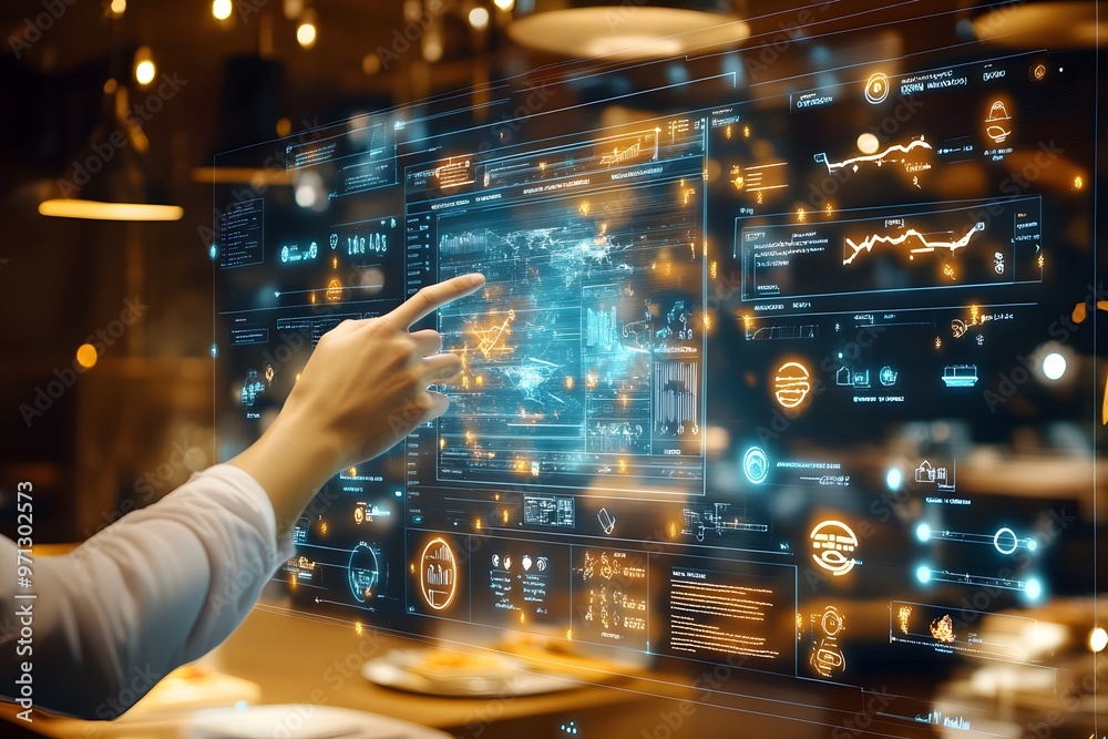 Futuristic Interface with Hand Gesture Interaction. Futuristic Interface with Hand Gesture Interaction.
