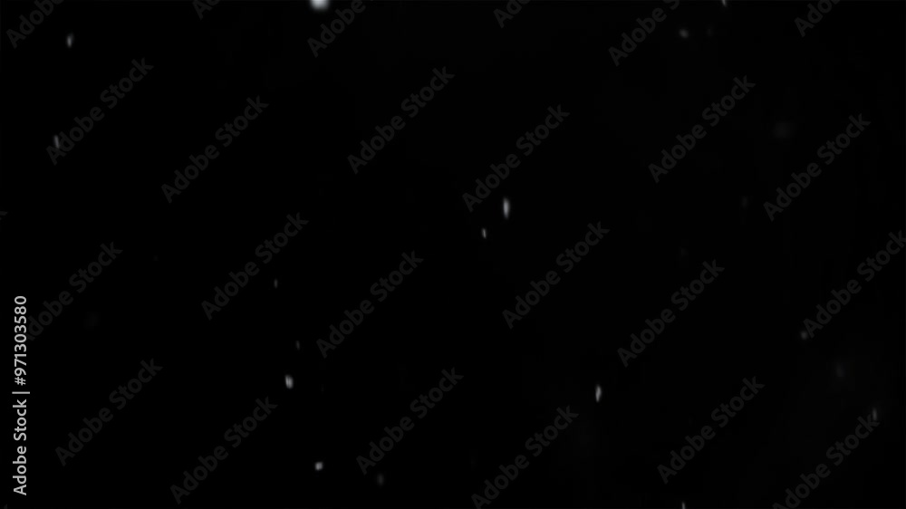 Winter Snow falling on black background