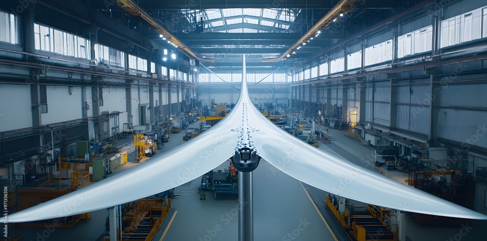 Obraz premium Wind Turbine Blade Manufacturing