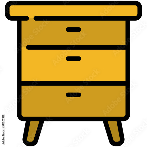 drawer filled line icon