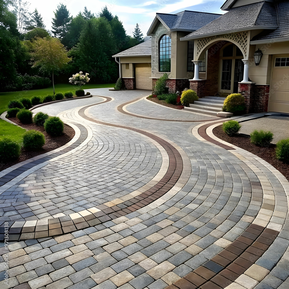 Obraz premium creative driveway landscaping ideas to transform