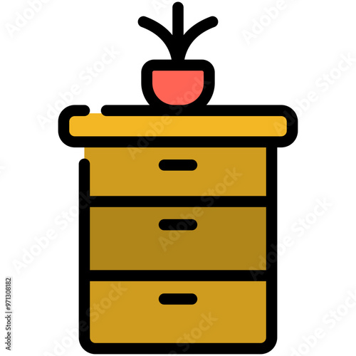 drawer filled line icon