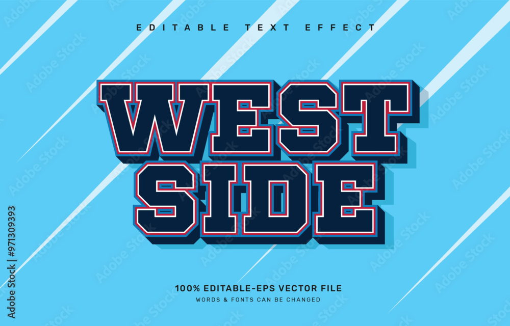 Obraz premium West side editable text effect template