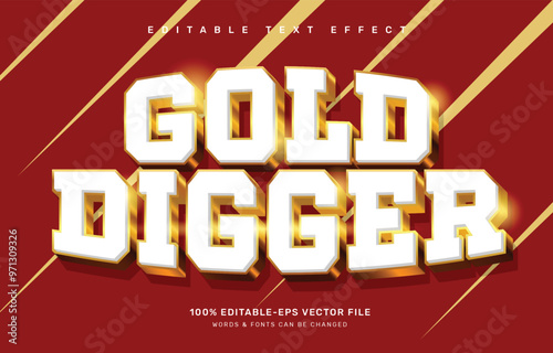 Gold digger editable text effect template