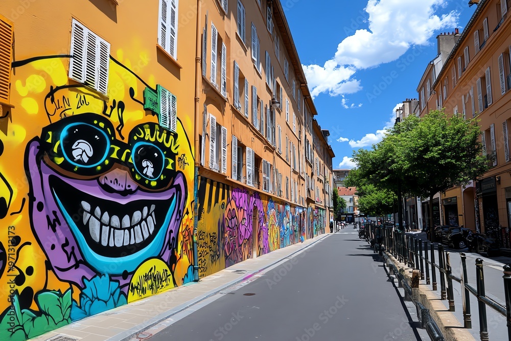 Φωτογραφία The lively street art of Cours Julien, with murals covering the walls, adding a