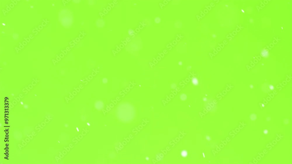 Snow falling in winter green screen background