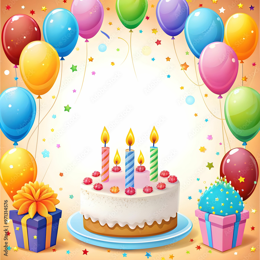 a birthday card template on white a birthday card template on white