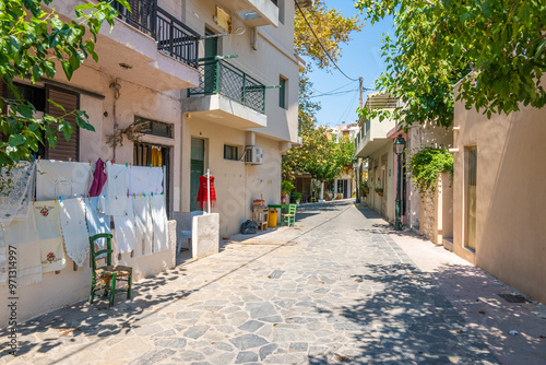 Fototapeta Naklejka Na Ścianę i Meble -  Street view from the famous traditional village Anogeia in central Crete, Greece.