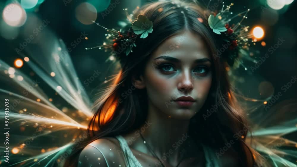 Portrait of a Beautiful Fairy Woman Portrait of a Beautiful Fairy Woman