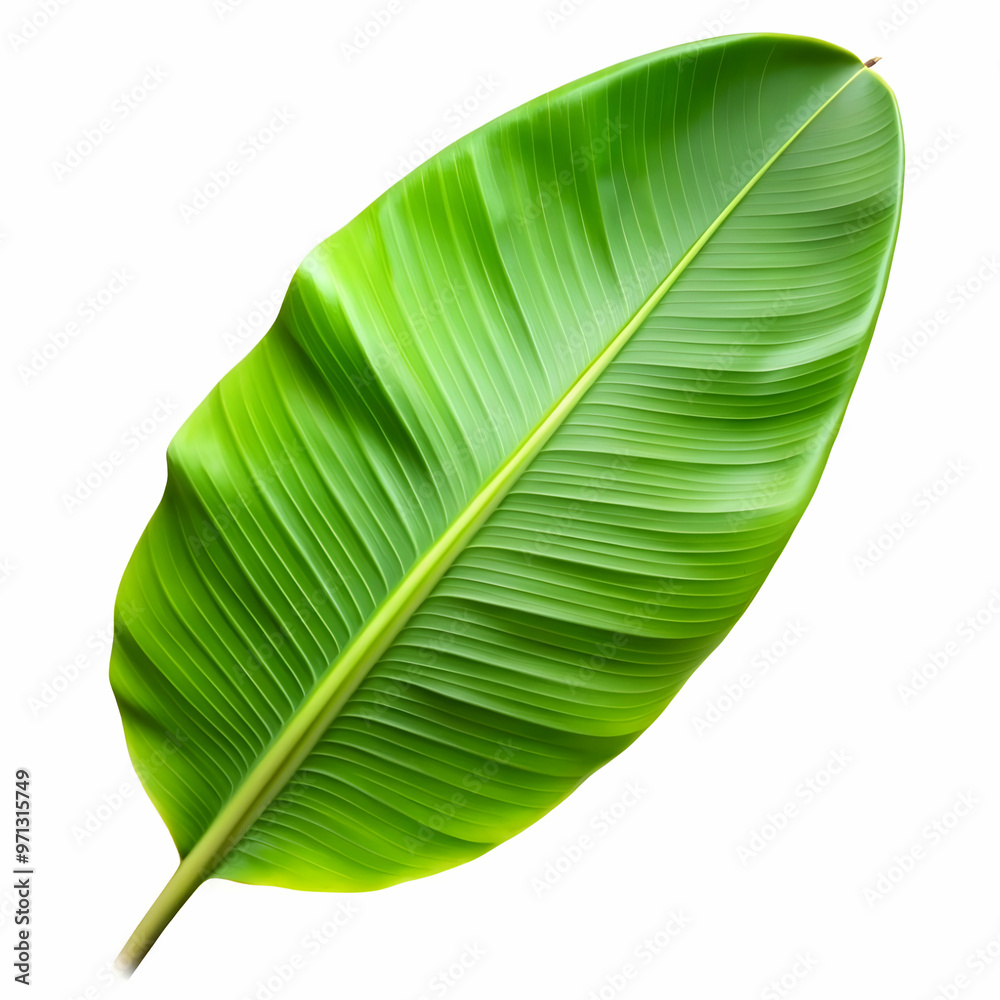 a banana leaf with a white background and the greed a banana leaf with a white background and the greed