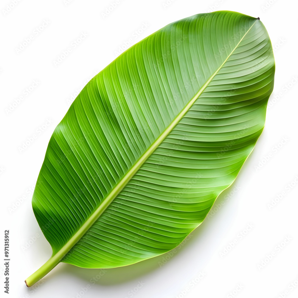 a banana leaf with a white background and the greed a banana leaf with a white background and the greed