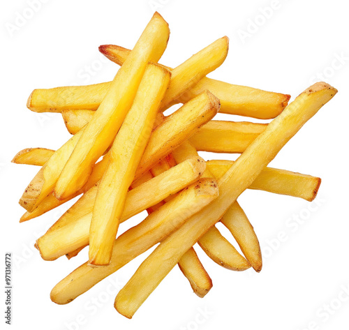 PNG Sliced potato fries food.