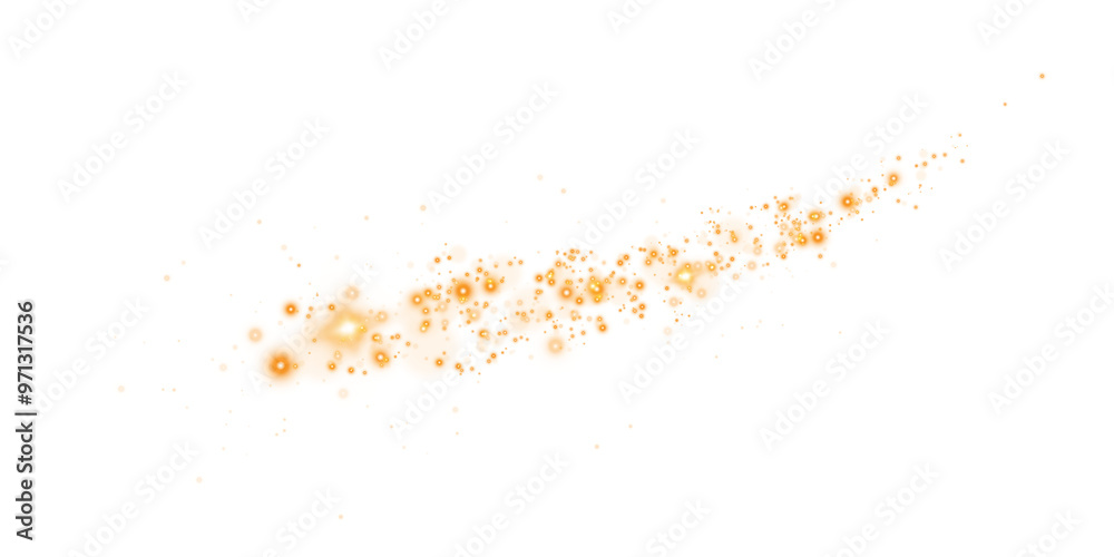 Golden glowing light effect with many glitter particles. Starry cloud with dust. Magic christmas decoration. Luminous bokeh softly shimmering golden light. Light abstract glowing lights. PNG. Golden glowing light effect with many glitter particles. Starry cloud with dust. Magic christmas decoration. Luminous bokeh softly shimmering golden light. Light abstract glowing lights. PNG.
