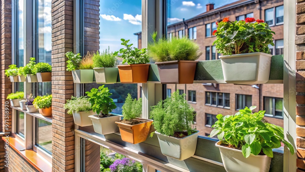 Urban gardening modern window planters Urban gardening modern window planters