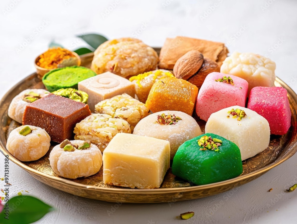Homemade Diwali sweets like laddus