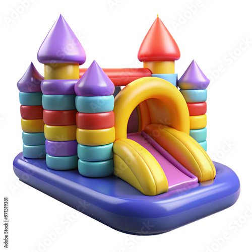 Exciting Inflatable Castle Bounce House with Slide