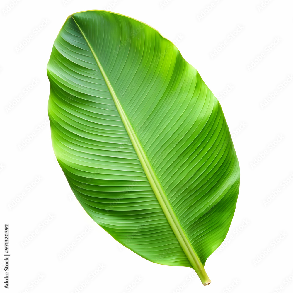 a banana leaf with a white background and the greed a banana leaf with a white background and the greed