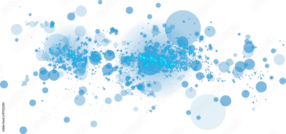 custom made wallpaper toronto digitalBlue glowing light effect with many glitter particles. Starry cloud with dust. Magic christmas decoration. Luminous bokeh softly shimmering blue light. Light abstract glowing lights. PNG.