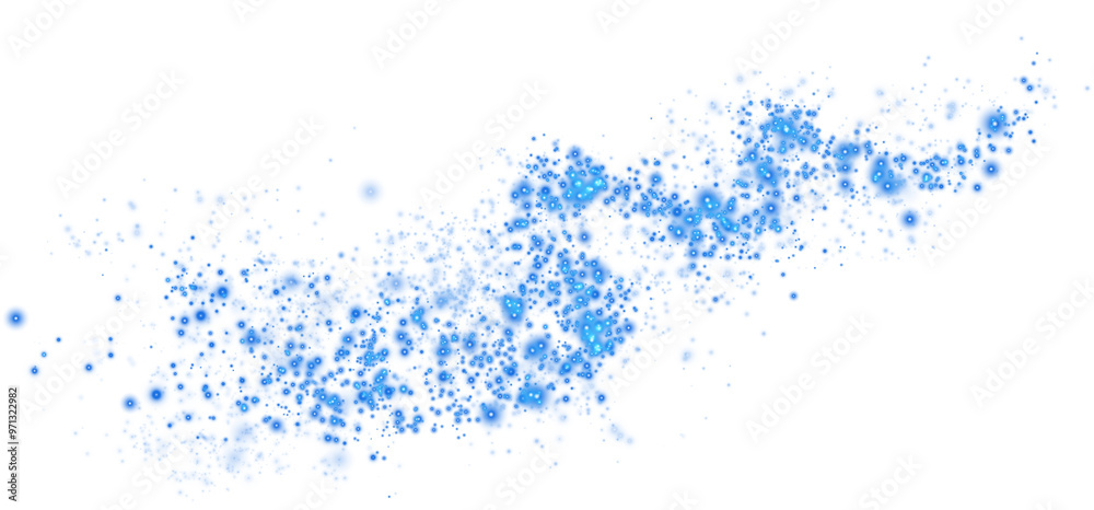 Blue glowing light effect with many glitter particles. Starry cloud with dust. Magic christmas decoration. Luminous bokeh softly shimmering blue light. Light abstract glowing lights. PNG. Blue glowing light effect with many glitter particles. Starry cloud with dust. Magic christmas decoration. Luminous bokeh softly shimmering blue light. Light abstract glowing lights. PNG.