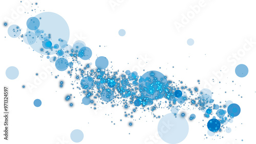 Wallpaper Mural Blue glowing light effect with many glitter particles. Starry cloud with dust. Magic christmas decoration. Luminous bokeh softly shimmering blue light. Light abstract glowing lights. PNG. Torontodigital.ca