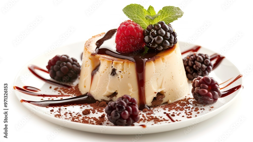 A delicious dessert is placed on a clean and pure white background. The dessert might have a rich and creamy texture. It could be a slice of cake with multiple layers or a decadent pastry. A delicious dessert is placed on a clean and pure white background. The dessert might have a rich and creamy texture. It could be a slice of cake with multiple layers or a decadent pastry.