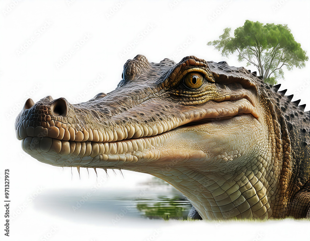 Obraz premium head of a crocodile
