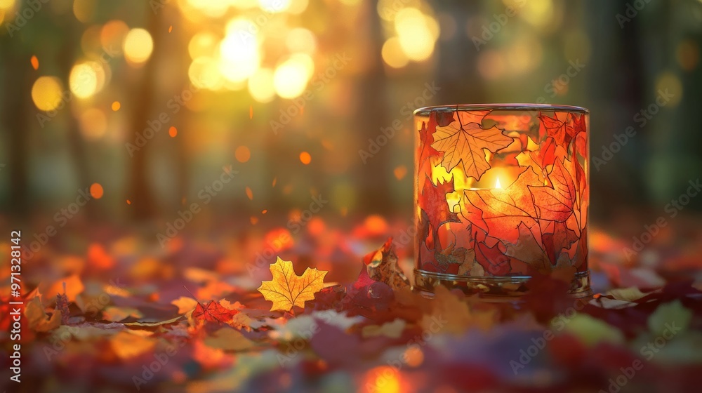 Harvest Bounty: Thanksgiving Cornucopia Table Setting with Vibrant Autumn Decor and Sunlight Glow