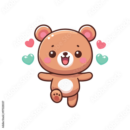 A Happy Little Baer Vector art 