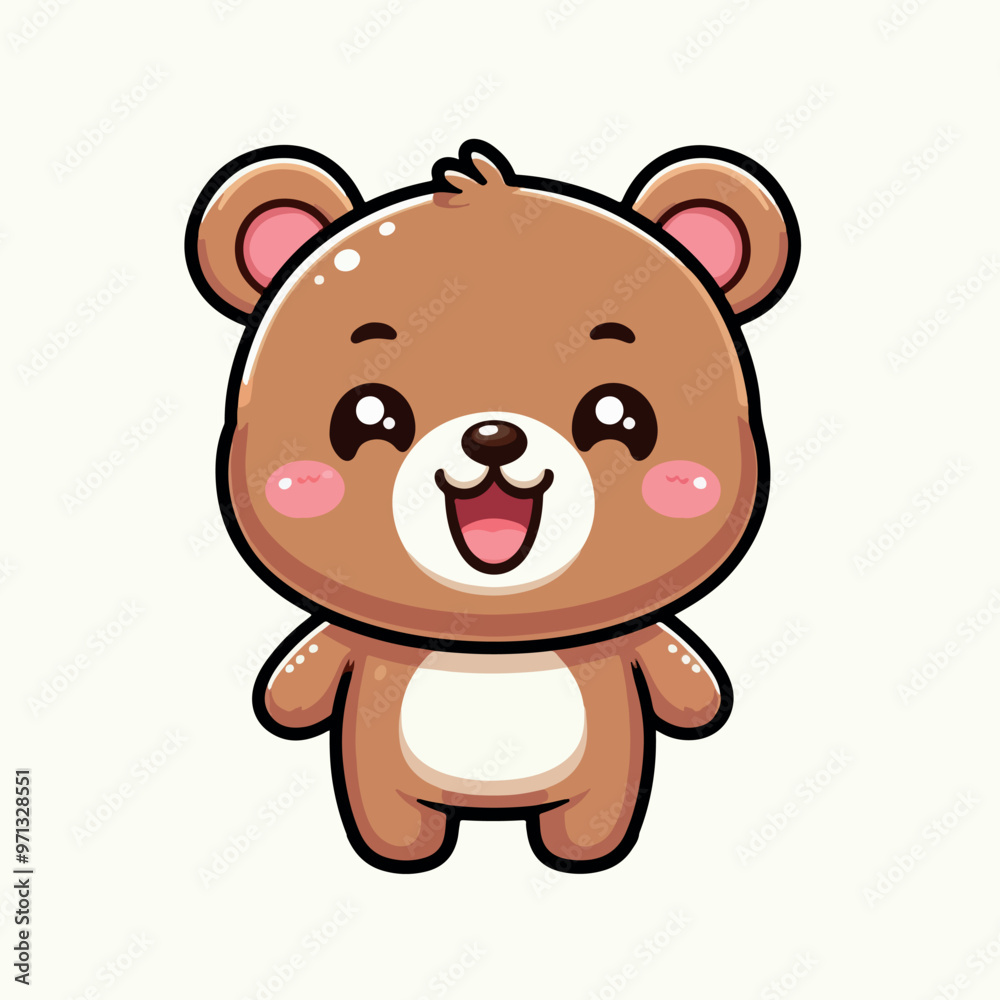 A little cute bear vector art illustration. A little cute bear vector art illustration.