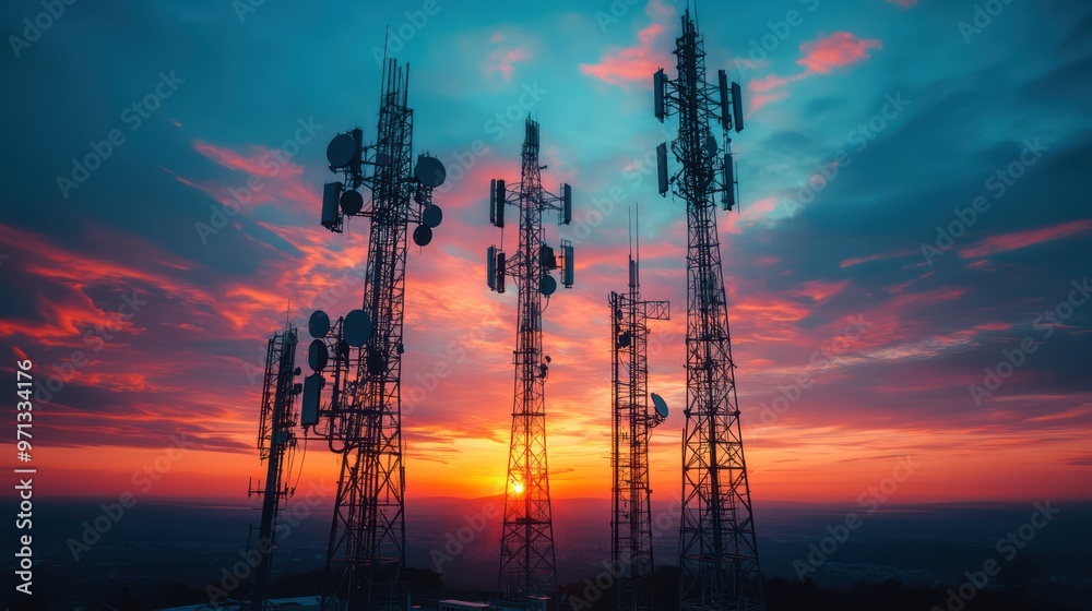 Mobile telecommunication towers network Mobile telecommunication towers network