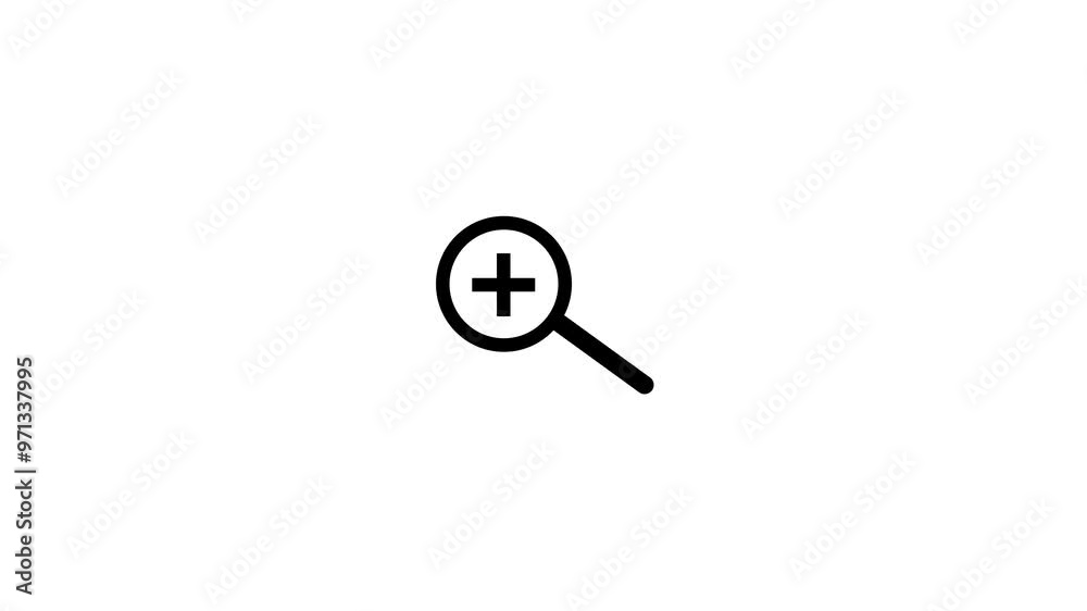 zoom in icon or logo isolated sign symbol illustration - high quality black style icons