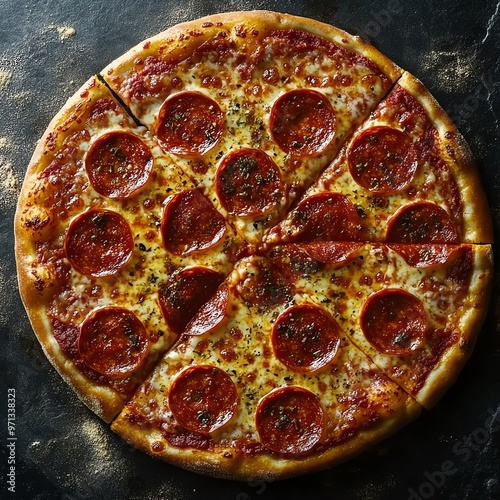 Classic pepperoni pizza with a thin crust, Fast food, alltime favorite photo