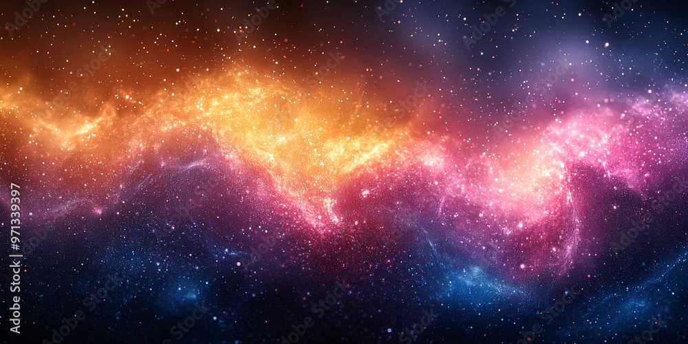 A vibrant nebula with swirling clouds of gas and dust, illuminated by the light of distant stars.