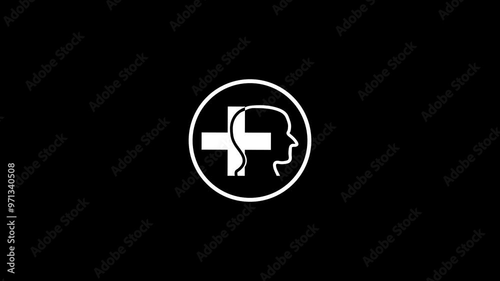 Plus Man Head glyph icon. Style is flat circled symbol,Head Medicine raster icon. Plus Man Head glyph icon. Style is flat circled symbol,Head Medicine raster icon.