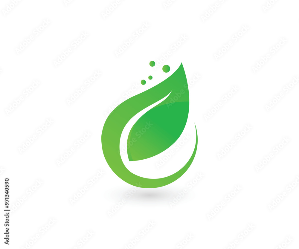 Green Leaf Eco logo design template Green Leaf Eco logo design template