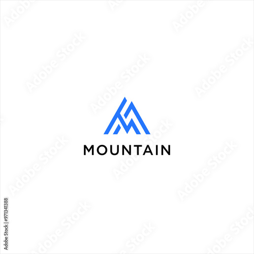 Mountain Logo Design with Letter M