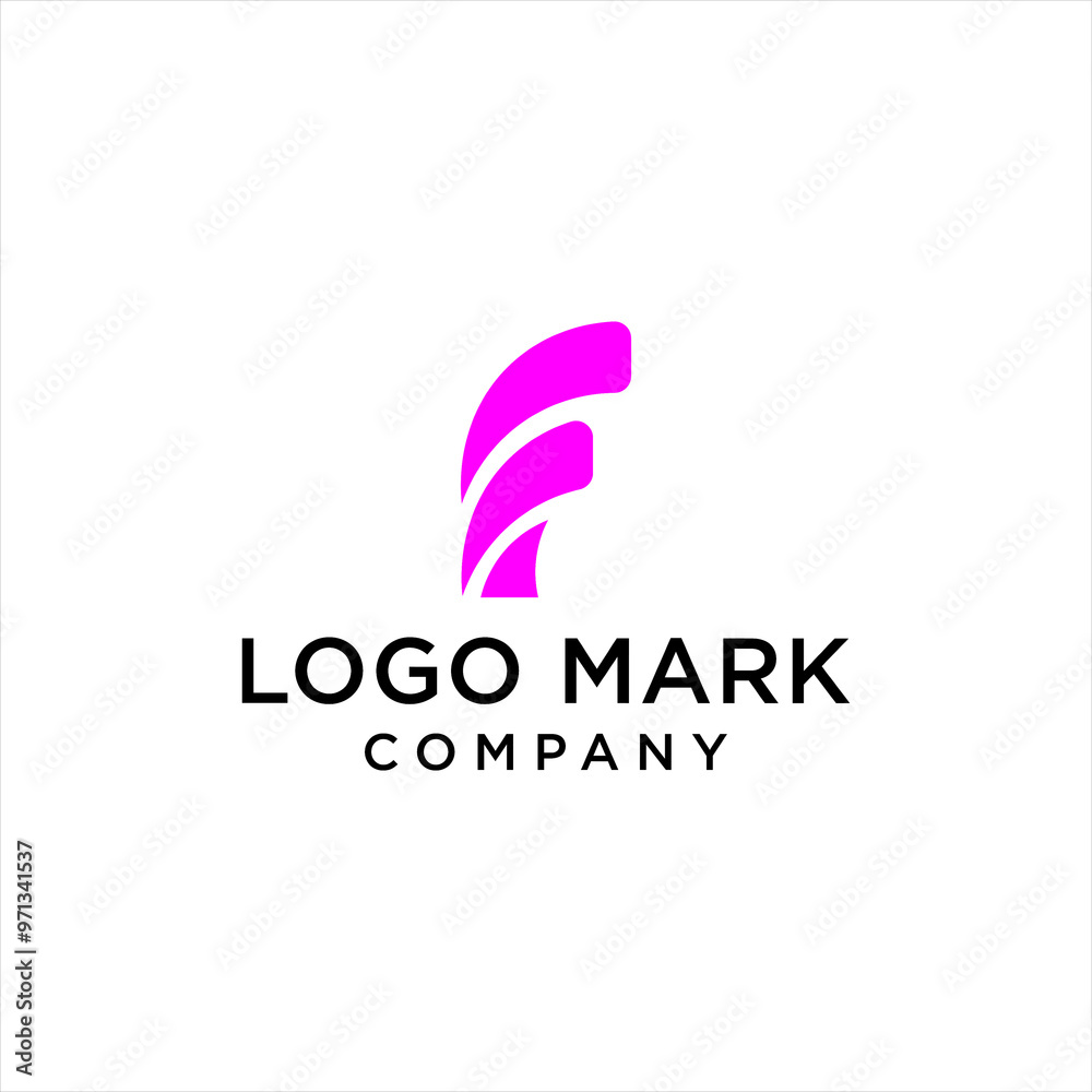 Pink Letter F Logo Mark Company Pink Letter F Logo Mark Company