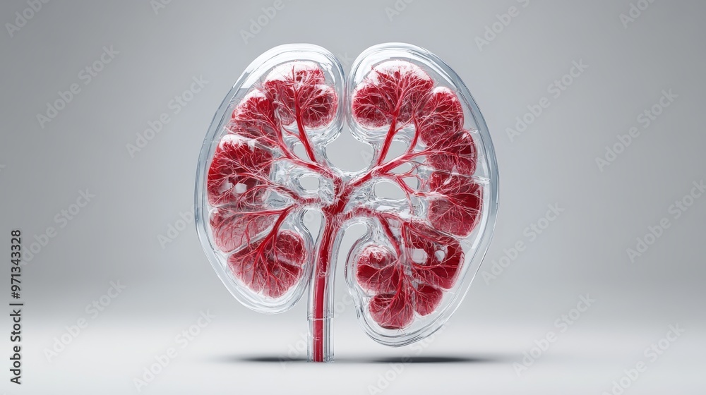 Transparent Human Kidney Anatomy D Model Transparent Human Kidney Anatomy D Model