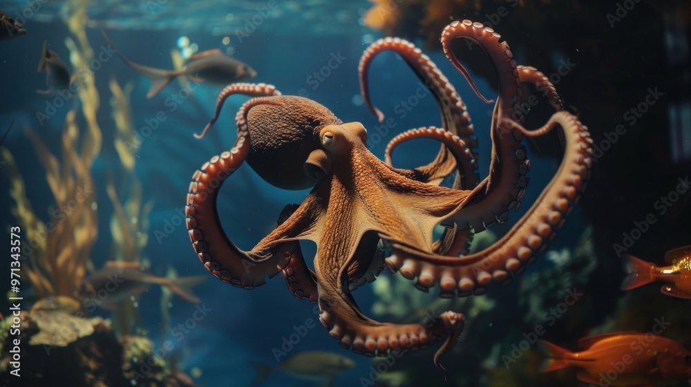 Octopus in an Aquarium Octopus in an Aquarium