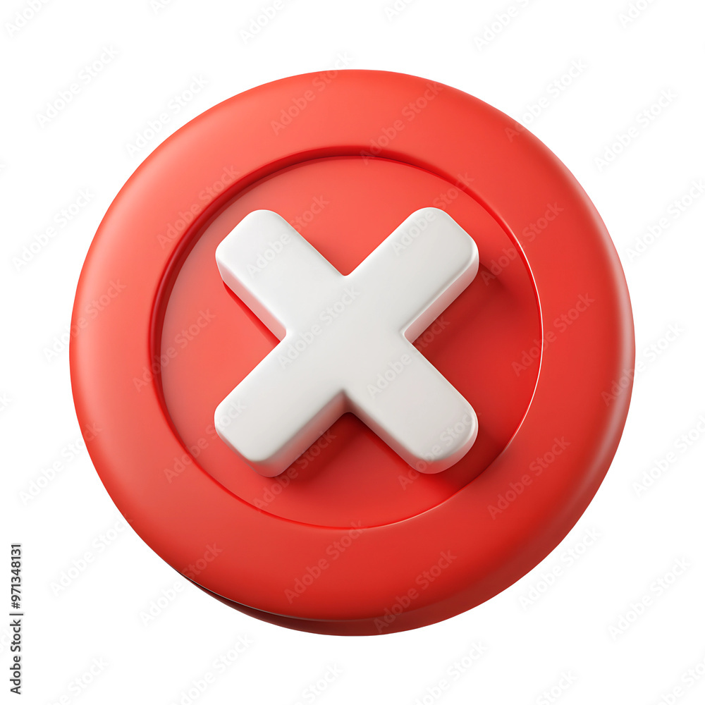 3D red cross X sign illustration png, error, fail, don't, icon 3D red cross X sign illustration png, error, fail, don't, icon