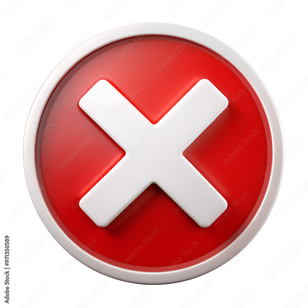 3D red cross X sign illustration png, error, fail, don't, icon 3D red cross X sign illustration png, error, fail, don't, icon