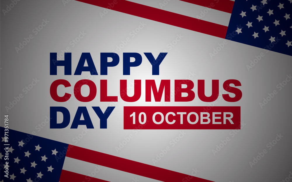 columbus day greeting background with United States flag and empty space area columbus day greeting background with United States flag and empty space area