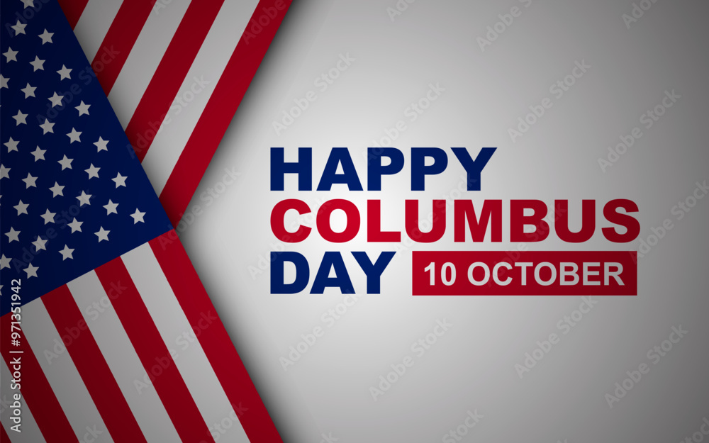 Columbus Day. Holiday concept. Template for background, banner, card, poster with text inscription Columbus Day. Holiday concept. Template for background, banner, card, poster with text inscription